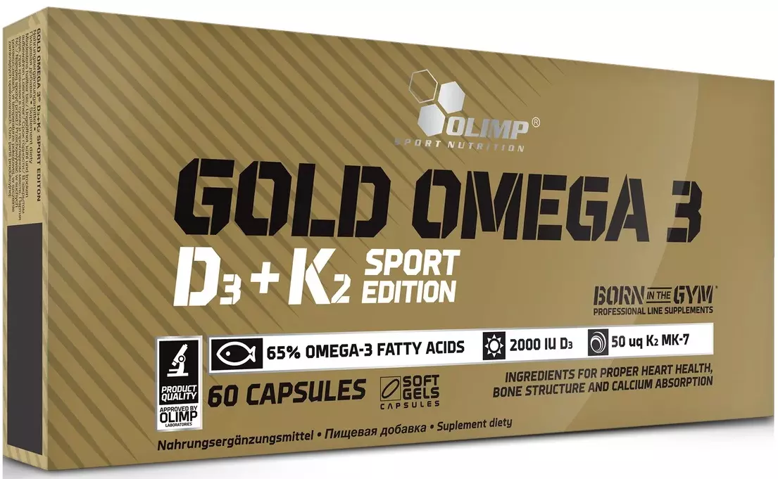 Gold Omega 3 65% D3 + K2 Sport Edition (60 капс)