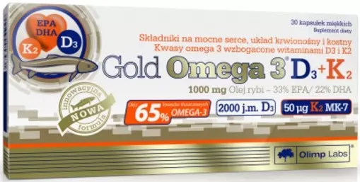 Gold Omega 3 65% D3 + K2 (30 капс)