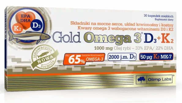 Gold Omega 3 65% D3 + K2 (30 капс)