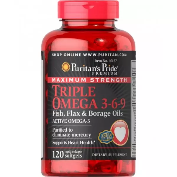 Omega 3-6-9 Triple Maximum Strength 1200 mg (120 капс)