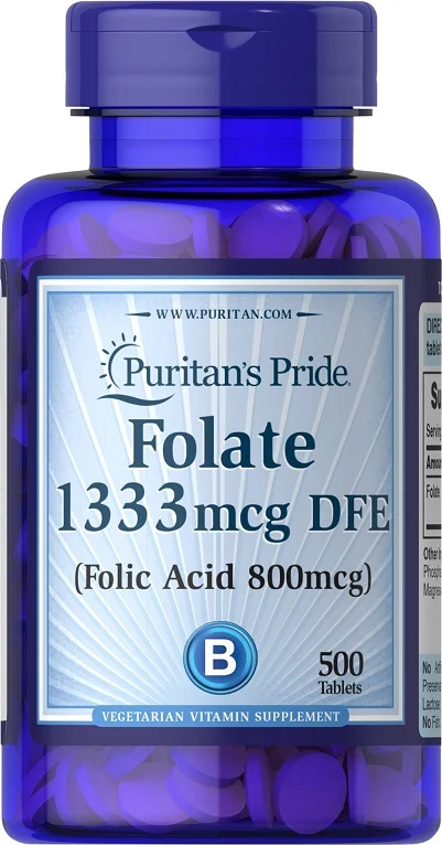 Folate 1333 mcg DFE 800 mcg (500 таб)