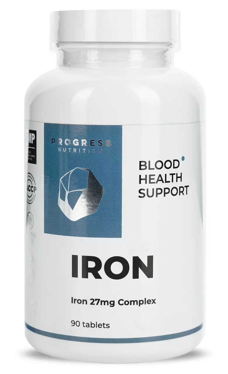 Iron 27 mg Complex + Zink 25mg + B6,B9,B12 (90 таб)