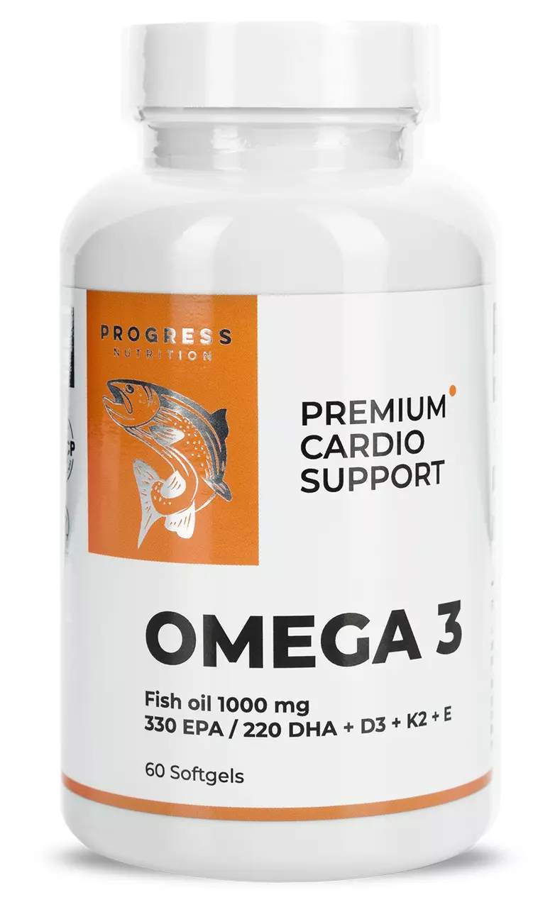 Omega Premium Fish Oil 1000mg, EPA 330mg / DHA 220mg + D3+ K2+ E (60 капс)