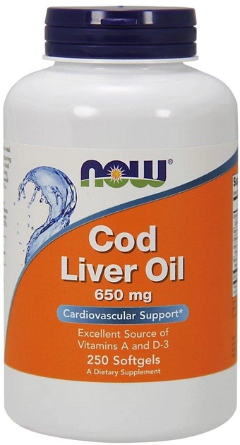 Cod liver oil 650MG (250 гель капс)