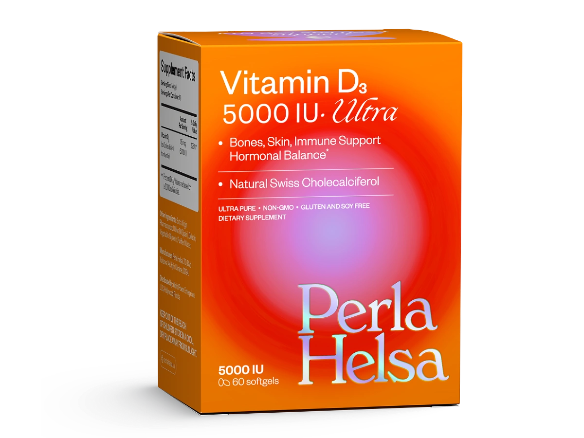 Дієтична добавка PERLA HELSA" Вітамин D3 5000  125 мкг 60 капс
