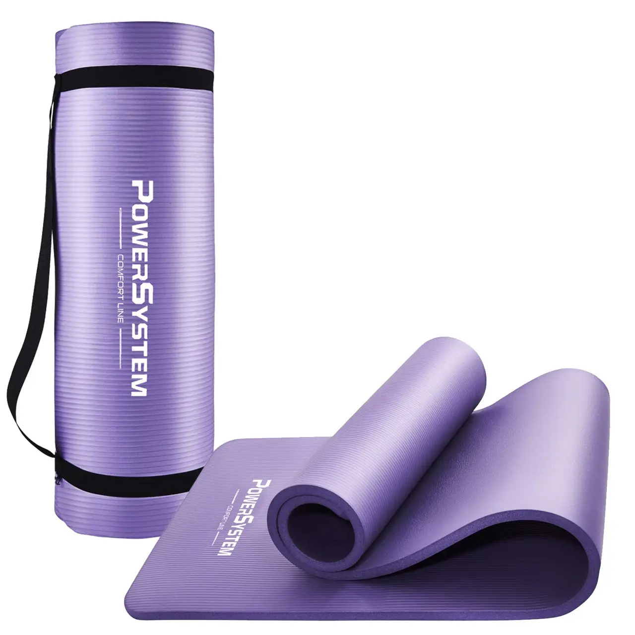 Килимок для йоги та фітнесу Power System PS-4017 NBR Fitness Yoga Mat Plus Purple (180х61х1)