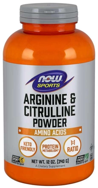 Arginine & Citrulline Powder, 12 oz (340 гр)