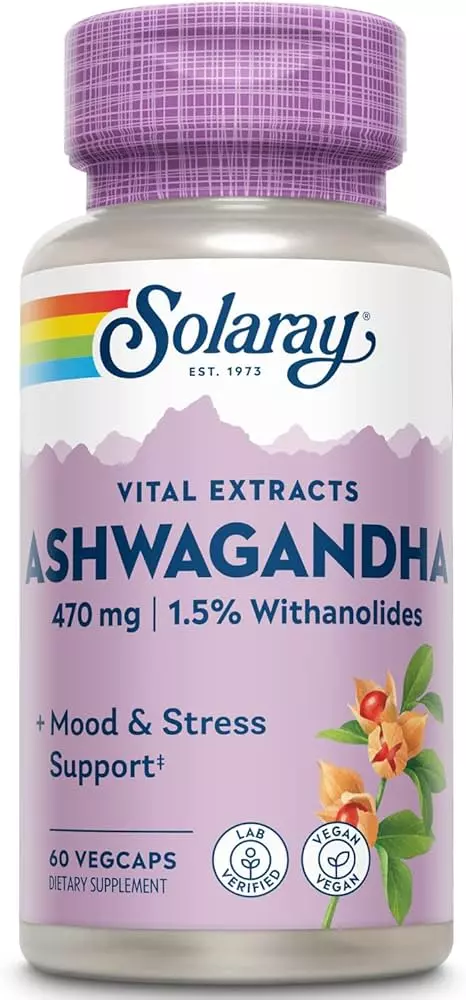 Solaray Ashwagandha Root Extract 470mg -( 60 капс)