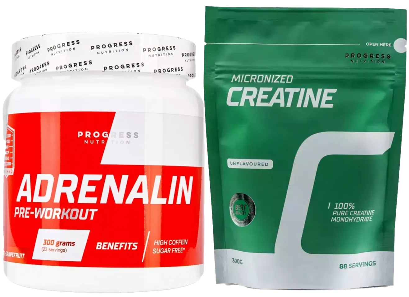 📈Progress Nutrition Adrenaline (300 гр)🎁 в подарок 📈 Progress Nutrition 100% Creatine Monohydrate (300 гр)☄️🌪️😤💪